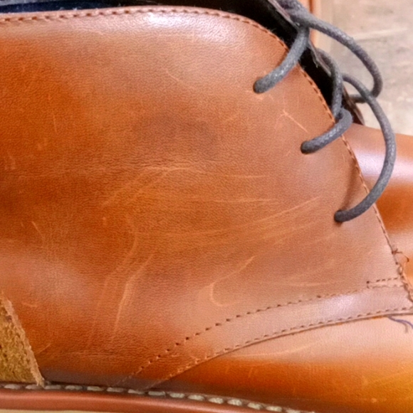 Aldo Men's Brown Leather & Tan Suede Tie Up Ankle Boot Shoes 8 - Picture 13 of 16